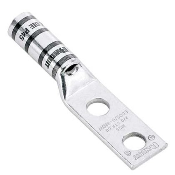Copper Compression Lug, 2 Hole, 1000 Kcm, Panduit, Mfr#: LCC1000-12W-3